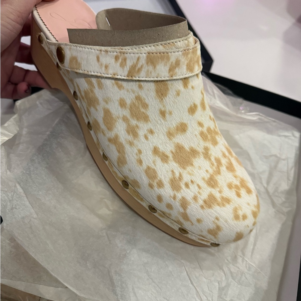 J.Crew pony hair clog NIB
